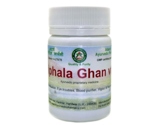 Triphala Ghan vati Adarsh Ayurvedic Pharmacy, 50 grams ~ 100 tablets