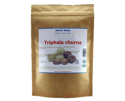 Трифала порошок органическая Амрит Веда (Triphala powder Amrit Veda), 100 грамм