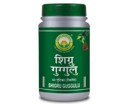 Шигру Гуггул Бейзик Аюрведа (Shigru Guggul Basic Ayurveda), 40 таблеток Шигру Гуггул Бейзик Аюрведа (Shigru Guggul Basic Ayurveda), 40 таблеток