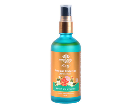 Face and body mist with Jasmine and rose Organic India, 100 ml