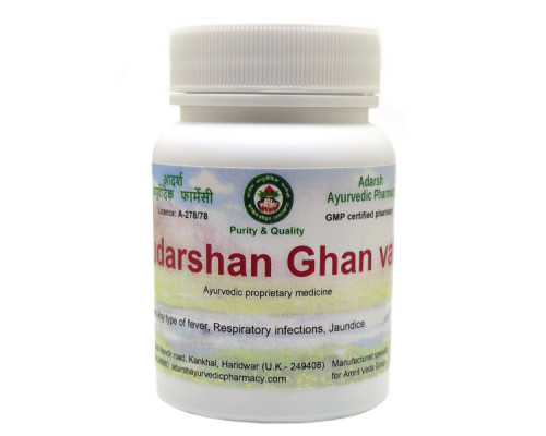Sudarshan Ghan vati Adarsh Ayurvedic Pharmacy, 40 grams ~ 110 tablets