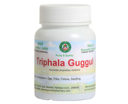 Triphala Guggul Adarsh Ayurvedic Pharmacy, 40 grams ~ 110 tablets