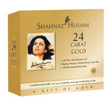 Набір 24 Carat Gold — Gold Plus гель для сяйва шкіри + зволожуючий крем + Gold Plus маска для краси + Anti-Age відшелушуючий скраб, 190 грам