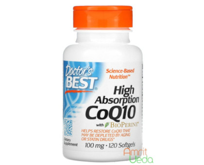 Coenzyme Q10 with BioPerine 100 mg Doctor's Best, 120 softgels