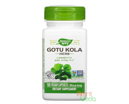Готу Кола 950 мг Нэйчэр'с Вэй (Gotu Kola 950 mg Nature's Way), 100 капсул