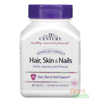 Волосы, кожа и ногти Продвинутая формула (Hair, skin & nails Advanced formula), 50 таблеток