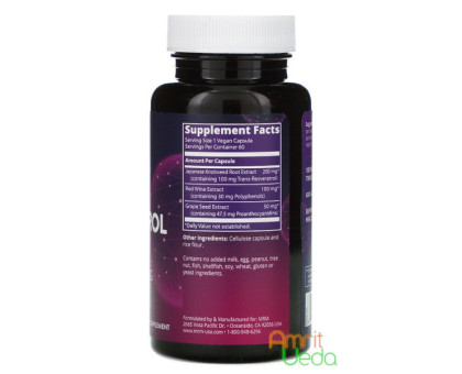 Ресвератрол МРМ Нутришн (Resveratrol MRM Nutrition), 60 капсул