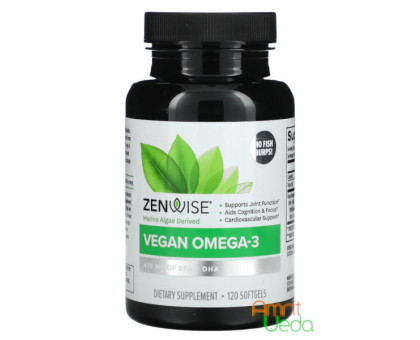 Algae Omega 3 ZenWise, 120 softgels