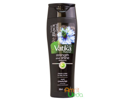 Шампунь Ватіка Чорнмй Кмин для сильного та блискучого волосся Дабур (Shampoo Vatika Turkish Black seed Dabur), 200 мл