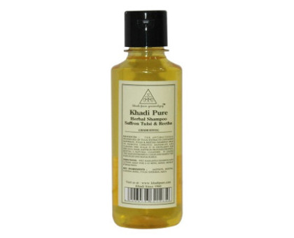 Saffron Tulsi & Reetha shampoo Khadi, 210 ml