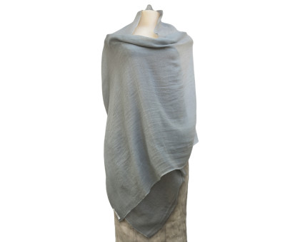 Pashmina shawl Gray ash color Gana - Nepal, 100% cashmere
